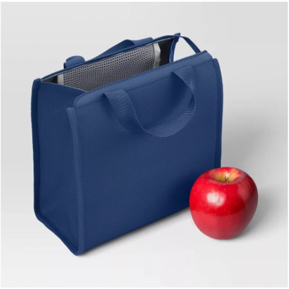 Deal Worthy Insulated Blue. Lunch Bag 8 1/4" x H 8"W X 4 "D s23 - Picture 2 of 4